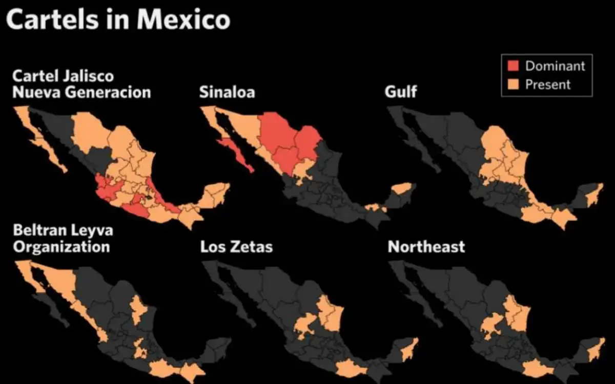 12 Cartels At War For Territory Across Mexico AMLO Dismisses Report As   Mexico Cartels Territory 2022 